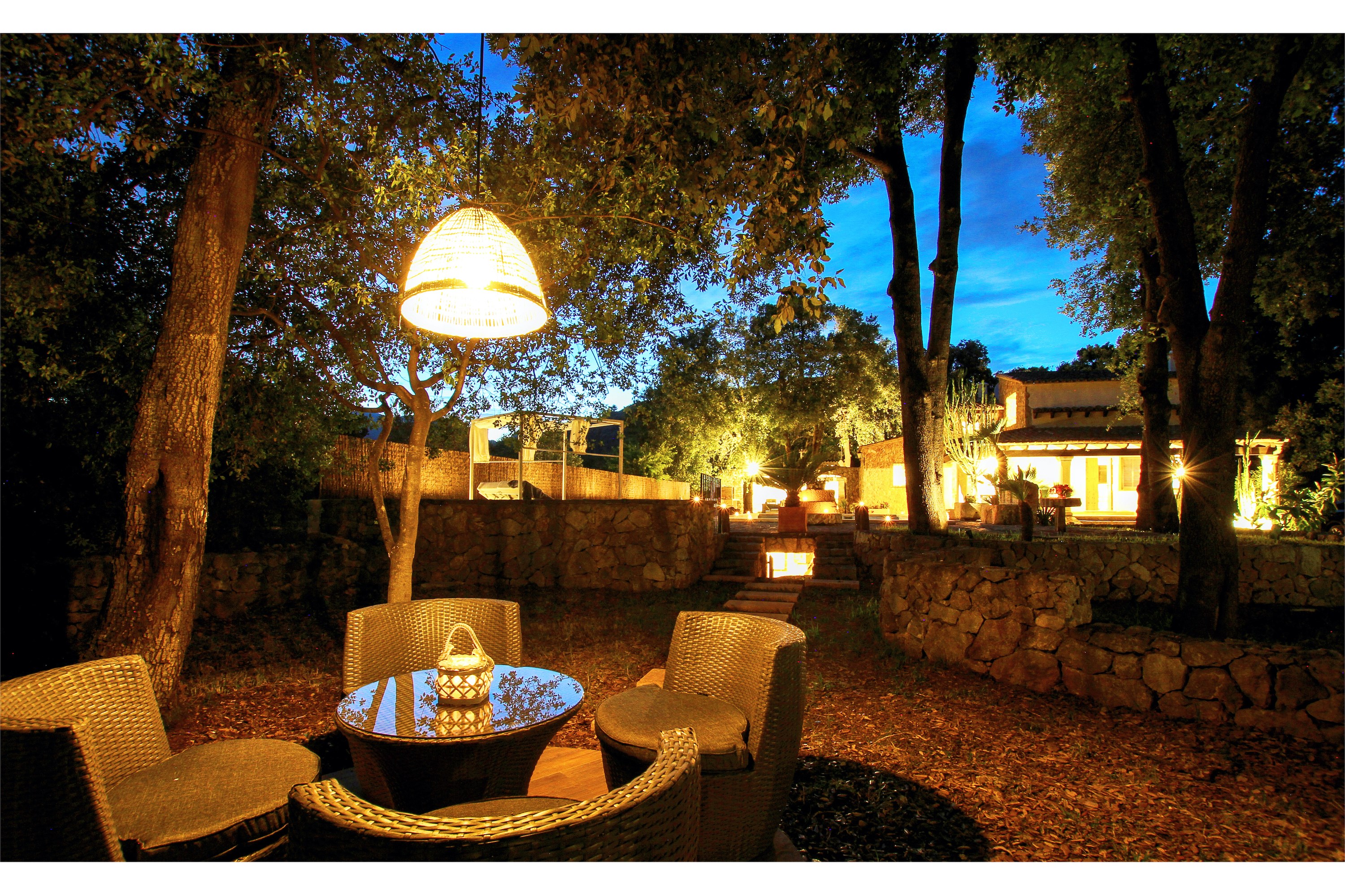 Chill-out area at night